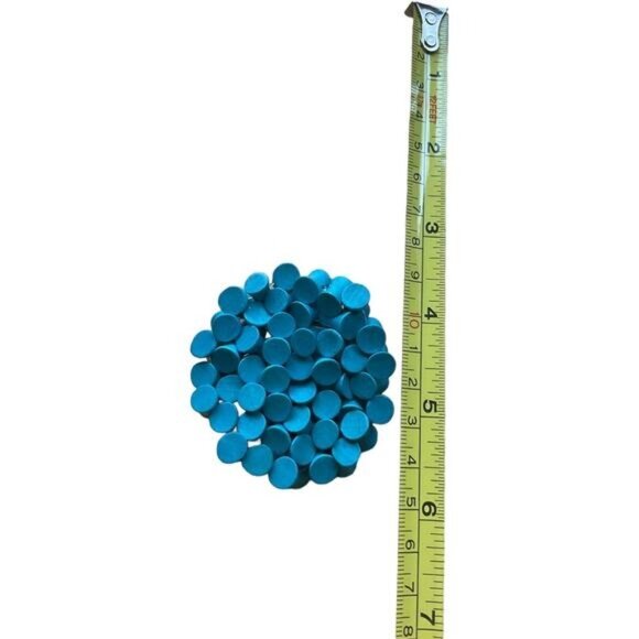 Turquoise Circle Cluster Brooch Pin With Safety Clasp - Picture 3 of 3